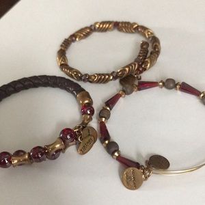 Alex and Ani Maroon Bundle
